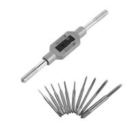 Abaodam 11 Pièces Mini Ensemble de Robinets à Main Métriques en Métal | Micro-tarauds pour Réparation de Filetage, Screwing Fiable, Usure Réduite, Précision en Petites Applications, avec Clé