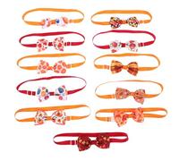 Abaodam 11 Pièces Pet Bow Tie Collar Adjustable Halloween Thanksgiving Fall Neckties Pumpkin Maple Leaf for Cats and Puppies