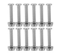Abaodam 12 Ensembles Foosball Table Screws and Nuts Metal Fasteners for Cabinet Connection Sturdy Football Table Bolts for Easy Installation and Maintenance