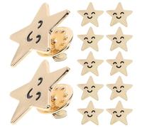 Abaodam 12 Pièces Broche Étoile à Cinq Branches Souriante Badges Décoratifs pour Sac à Dos Épingle Patriotique pour Memorial Day et Independence Day Accessoires Originaux pour Vêtements et