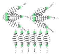 Abaodam 12 pièces Cage à Appâts Acier Inoxydable Lourd pour Extérieure Accessoires Leurres Résistants et Piège à Appâts Couleur Aléatoire Couleur Aléatoire