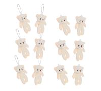 Abaodam 12 Pièces Charm Hanging Stuffed Doll Keychain Adorable Tiny Bear Pendant for Bags Backpacks and Party Favors