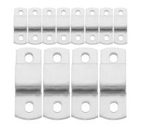 Abaodam 12 Pièces Collier de Serrage en U pour Tuyaux, Acier Inoxydable, | Support à Angle Droit, Finition Argentée, Léger et Résistant aux Intempéries, pour Garde-corps de Balcon et Conduites