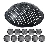Abaodam 12 Pièces Coussinets pour Pots de Fleurs Noirs en Plastique Rond, Stables et Conçus pour Favoriser Une Croissance des Racines Rebords de Fenêtres et Étagères D'intérieur