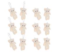 Abaodam 12 Pièces Cute Hanging Bear Keychain Charms Adorable Plush Animals for DIY Bag Accents Party Favors and Graduation