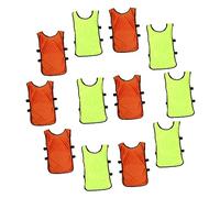 Abaodam 12 pièces Lot de Chasubles Entraînement Garçon Fille Respirantes sans Manches avec Bandes Élastiques Maillots Déquipe Outdoor pour Football et Sports Collectifs