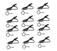 Abaodam 12 pièces Lot de Clips Microphone Métal pour Lavalier Pinces Mini à Haute Élasticité pour Colliers Accessoires Microphone pour Karaoké et Enregistrement Ligne