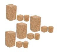 Abaodam 12 pièces Mini de Paille Miniatures Rondes et Rectangulaires pour Décoration Ferme DIY Accessoires de Scène Automne Blocs de Paille Fausse Compacte pour Maison de Poupée et