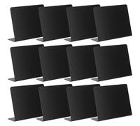 Abaodam 12 Pièces Mini Tableau Noir de Table en Pvc Stable et Empilable, Ardoise Menu pour Buffet et Décoration de Plantes, Format en L Compact