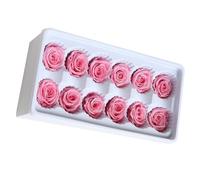 Abaodam 12 Pièces Rose Préservée Fleur Éternelle 3-4cm, Décoration | Fleur Stabilisée, Teinte Rose, Usage Fête et Dîner, Pièce DIY pour Mariage