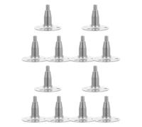 Abaodam 12 Pièces Serrage Câble en Acier Inoxydable avec Disque Suspendu | Support Plafond Robuste, Réglage Précis de Longueur, Usage Temporaire en Exposition, Finition Argenté