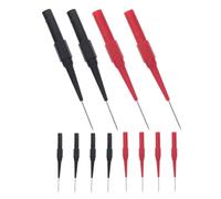 Abaodam 12 Pièces Sondes de Test Automobile à Aiguille, Pointe Micro en Acier Inoxydable et Laiton Nickelé, Lot de Sondes de Test Électrique en Nylon, pour Essais et Réparations