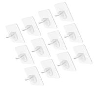 Abaodam 12 Pièces Support D'étagères D'armoire, Clips D'étagère pour Armoires, Abs, 7x7, sans Perçage, pour Étagères de Bibliothèque et Penderie