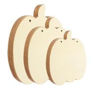 Abaodam 12 Pièces Tranches de Citrouille en Bois Soi-même, Décoration Délicate en Bois, Petite Forme Citrouille pour Hôtel et Anniversaire, Accessoires Artisanaux Halloween