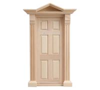 Abaodam 12 pour Maison de Poupée Porte Non Peinte en Bois Lisse Accessoires Féeriques pour Décor de Jardin Bricolage Créatif et Jeu D’Imagination