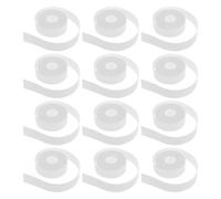 Abaodam 12 Rouleaux 12 Rouleaux Autocollants Absorbant la Transpiration 2,5 CM X 5 M, Protège-Col de Chemise Jetable Blanc, Ruban Adhésif Anti-Transpiration Invisible pour Col, Manches et