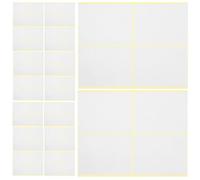 Abaodam 120 Étiquettes Autocollantes Blanches en Papier Auto-adhésif Grosse Surface D'écriture, Pratiques pour Bacs de Rangement et Flacons de Voyage