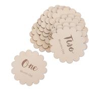 Abaodam 12pièces Cartes De Croissance Cartes Commémoratives Bois Pour Suivre Les Étapes Et Célébrer Les Mois De Votre Nourrisson