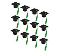 Abaodam 12pièces Mini Casquette De Remise De Diplôme pour Bouteille Couvre-Bouteille De Graduation Bouchon Décoratif pour Fête