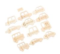 Abaodam 13pièces Cartes Bois Étapes Mensuelles Pour Garçon Fille Accessoires De Photographie Unisexes Pour Suivre La Croissance Des Nourrissons Souvenirs Précieux Bois Naturel
