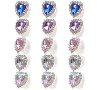 Abaodam 15 Clips à Chaussures Brillants en Alliage D'aluminium et Verre, Breloques Décoratives Faciles à Enlever pour Mariages et Anniversaires, Protection Sûre pour Vos Couleur Aléatoire