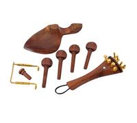 Abaodam 15 pièces Accessoires Violon de Cordier Solide Mentonnière Standard Chevilles et Tendeur Kit pour Violon DIY