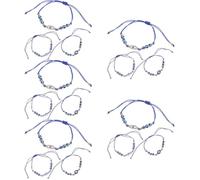 Abaodam 15 Pièces Bracelet Œil Bleu pour Femmes en Alliage Corde Cirée, Design Unique et Élégant, pour Festival ou Usage Quotidien, Ajoute une Touche de Mystère