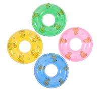 Abaodam 15 Pièces Mini Bouées Décoratives en Polypropylène Colorées Taille Compacte Accessoires pour Maison de Poupée Décorations Plage Miniature Jouets Créatifs Couleur Aléatoire