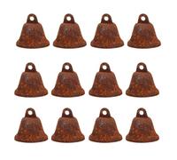 Abaodam 15pièces Cloches Vintage Rouillées Fer pour Décoration Suspendue Sons Clairs Et Mélodieux Ornements Rustiques pour Maison Jardin Temple Accessoires DIY Noël Vintage