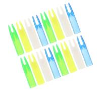 Abaodam 16 Pièces Encoches d'arc en Plastique pour Flèches en Bois Coniques, Améliorent la Précision du Tir à l'arc, Accessoires pour Passionnés D'archerie
