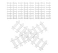 Abaodam 16 Pièces Mini Clôture de Jardin en Bois Blanc pour Aménagement Paysager Miniature, Accessoires Décoratifs pour Maison de Poupée et Diorama, Décoration Féerique pour Pot