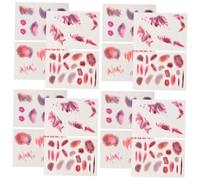 Abaodam 16feuilles Maquillage Zombie Halloween Simulation Blessures Horreur Autocollants Tatouage Cicatrices Temporaires Ecchymoses Fête Cosplay