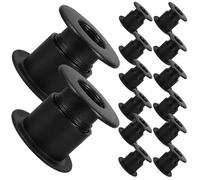 Abaodam 16pcs Roulements de Machine à Football en Abs Noir Trou de 12mm, Faciles à Installer pour Tiges de Foot, Accessoire pour Jeu de Table