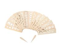 Abaodam 16Pièces Tableau Écriture Bois Éducatif pour Garçon Fille Lettres Chiffres et Formes Géométriques Apprentissage