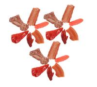 Abaodam 18 Pcs Faux Food Realistic Meat Models Simulation Lifelike Plastic Food Props for Photography DIY Crafts Teaching Displays and Pretend Play