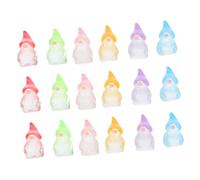 Abaodam 18 Pcs Mini Resin Gnomes Set Glow in The Dark Ornaments for DIY Micro Landscapes Home and Outdoor Decoration