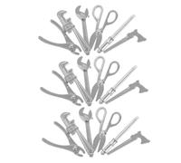 Abaodam 18 Pcs Scale Alloy Mini Wrenches Spanners Metal Model Accessories for Doll Maintenance