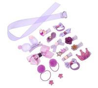 Abaodam 1ensemble Accessoires Capillaires Pour Barrettes Pinces Et Élastiques à Cheveux Forme De Couronne Et Parfaits Pour Petites Filles Couleur Violette Doux Mode
