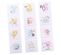 Abaodam 1ensemble Autocollants De Mois Nés Accessoires Photo Pour Bébés Avec Adorables Motifs Animaux Mémorisation Des Étapes De Croissance