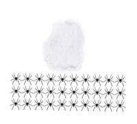 Abaodam 1ensemble Décoration Halloween Araignée Et Toiles Araignée Coton De Spiders pour Ambiance Hantée pour Fêtes Et Décors De Maison