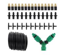 Abaodam 1Ensemble Kit de Buse Atomiseur Mètres pour Irrigation et Arrosage Ensemble de de Brume pour Jardinage et Refroidissement de Toit Performance Économique Eau