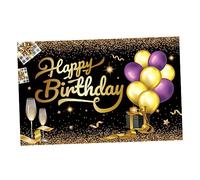 Abaodam 1pièce Bannière Anniversaire Joyeux Décoration De Fond pour Photos De Fête Anniversaire Fournitures De Décorations Légères Et