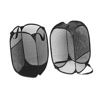 Abaodam 1pièces Panière à Linge Pliable Fil Acier Pour Vêtements Pantalons Soutien-gorge Noir
