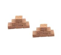 Abaodam 2 Ensembles Bloc Brûlant Blocs D'allumage Bloc De Combustion Extérieur Bloc Support De Combustion Blocs Support De Combustion Fibre De Bois Allume-feu Brun 50 Pièces * 2