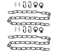 Abaodam 2 Ensembles Chaînes Décoratives de Jardin Robustes avec Crochets et Mousquetons Kit Complet pour Balançoires Suspensions de Fleurs et Garde-Corps Extérieur Résistant Aux