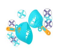 Abaodam 2 Ensembles Jouets Disques Volants à Lancer avec Cordon Jeu Extérieur pour Garçon Fille Améliorant Coordination Main-Oeil et Esprit Équipe Lanceur Portable avec Disques pour