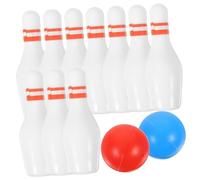 Abaodam 2 Ensembles Mini Bowling Jeu de Table Décoratif Accessoires Résine pour Maison de Poupée Modèle Réaliste avec Boules et Quilles Accessoire Jeu Extérieur et Photographie