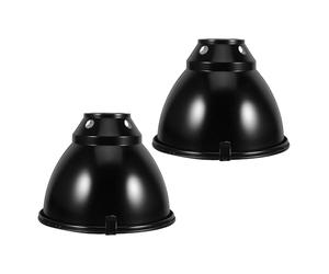 Abaodam 2 Ensembles Protège-Lampe Chauffante Reptile Abat-Jour Réfléchissant Résistant Chaleur Compatible Lampes Basking et Terrarium Ventilé et Facile à Installer