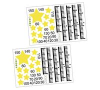 Abaodam 2 Feuilles D'autocollants Muraux Étoiles en Pvc pour Chambre D'garçon et Filles, Mesure Hauteur, Décoration Réutilisable Qui Ne S'efface Pas, pour Suivre la Croissance
