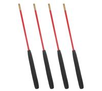 Abaodam 2 Paires de Bâtons de Diabolo Chinois 445 CM avec Tiges en Fibre de Verre Solide Poignée Antidérapante Tête Lestée en Cuivre Passe-Cordes Pratique pour Jonglage et Équipement